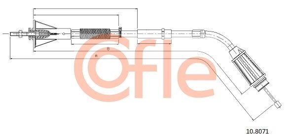 COFLE 92.10.8071 Cable Pull, parking brake