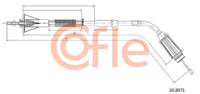 Cable Pull, parking brake COFLE 92.10.8071