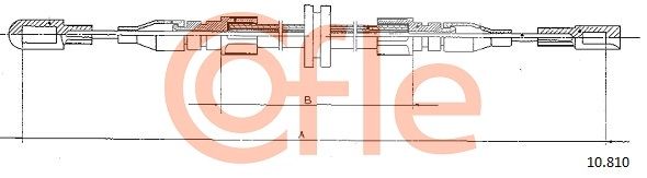 COFLE 92.10.810 Cable Pull, parking brake