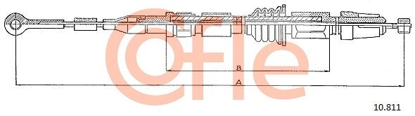 COFLE 92.10.811 Cable Pull, parking brake