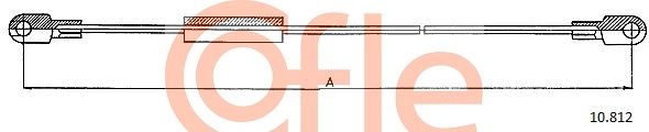 COFLE 92.10.812 Cable Pull, parking brake