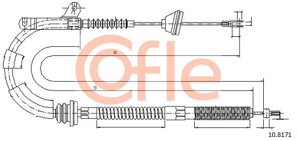 COFLE 92.10.8171 Cable Pull, parking brake