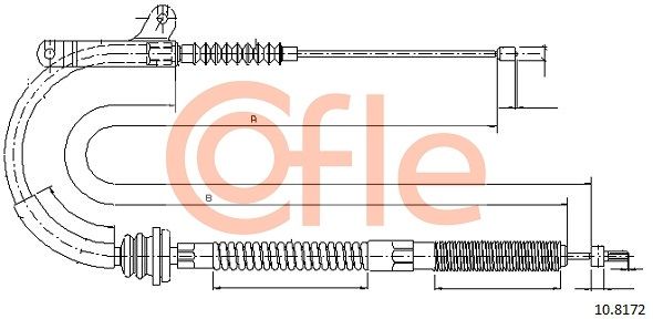 COFLE 92.10.8172 Cable Pull, parking brake