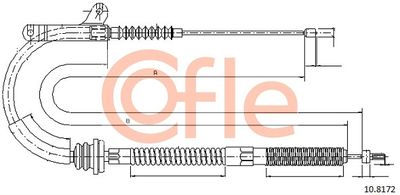 Cable Pull, parking brake COFLE 92.10.8172