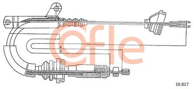 Cable Pull, parking brake COFLE 92.10.817
