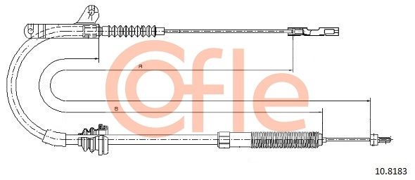 COFLE 92.10.8183 Cable Pull, parking brake