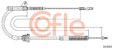 Cable Pull, parking brake COFLE 92.10.8183