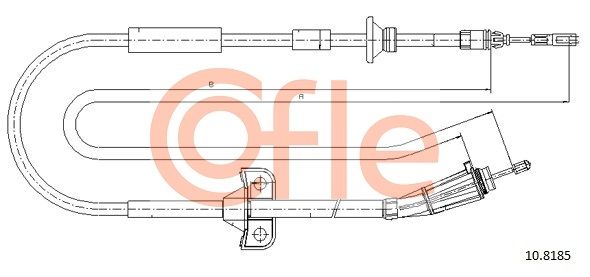 COFLE 92.10.8185 Cable Pull, parking brake