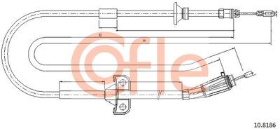 Cable Pull, parking brake COFLE 92.10.8186