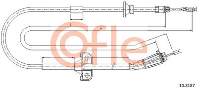 Cable Pull, parking brake COFLE 92.10.8187