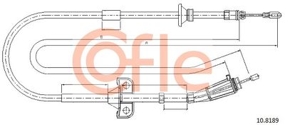 Cable Pull, parking brake COFLE 92.10.8189