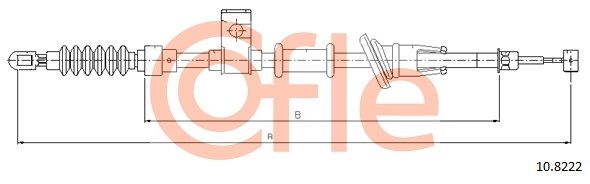 COFLE 92.10.8222 Cable Pull, parking brake