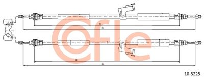 Cable Pull, parking brake COFLE 92.10.8225