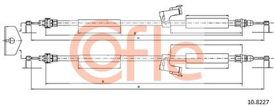 Cable Pull, parking brake COFLE 92.10.8227