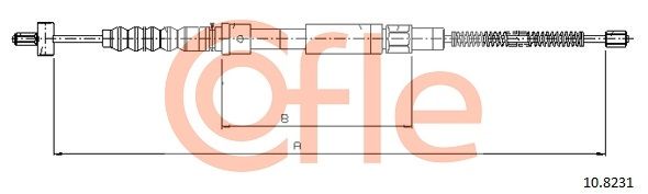 COFLE 92.10.8231 Cable Pull, parking brake