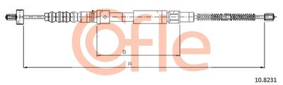 Cable Pull, parking brake COFLE 92.10.8231