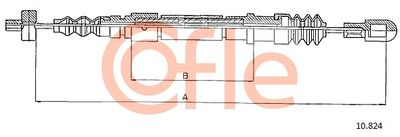 Cable Pull, parking brake COFLE 92.10.824