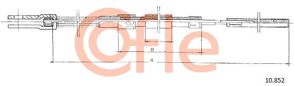 COFLE 92.10.852 Cable Pull, parking brake