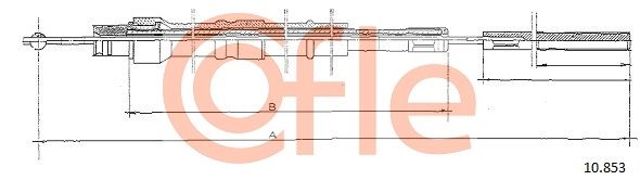 COFLE 92.10.853 Cable Pull, parking brake