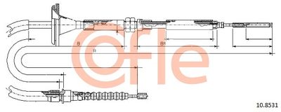Cable Pull, parking brake COFLE 92.10.8531