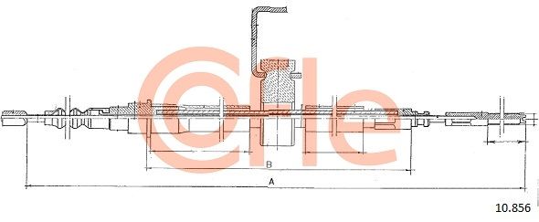 COFLE 92.10.856 Cable Pull, parking brake