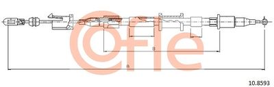 Cable Pull, parking brake COFLE 92.10.8593