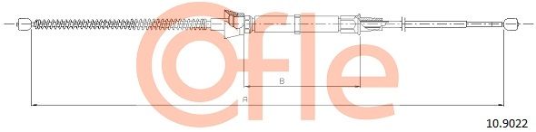 COFLE 92.10.9022 Cable Pull, parking brake