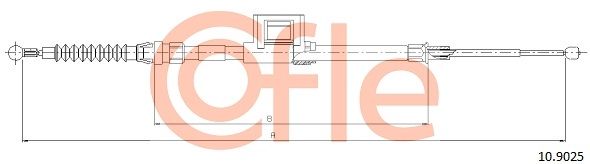 COFLE 92.10.9025 Cable Pull, parking brake