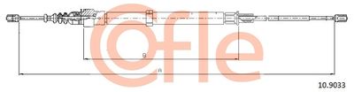 Cable Pull, parking brake COFLE 92.10.9033