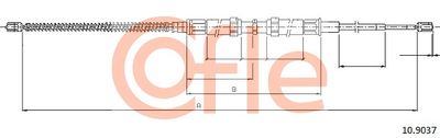 Cable Pull, parking brake COFLE 92.10.9037