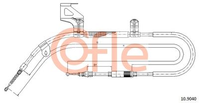 Cable Pull, parking brake COFLE 92.10.9040