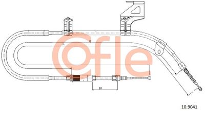 Cable Pull, parking brake COFLE 92.10.9041