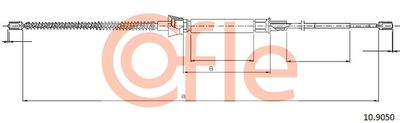 Cable Pull, parking brake COFLE 92.10.9050