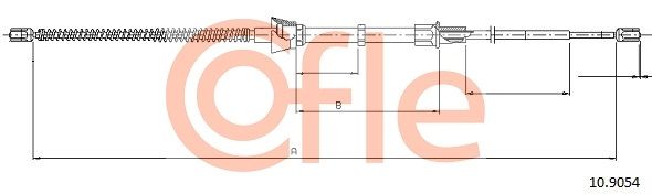 COFLE 92.10.9054 Cable Pull, parking brake