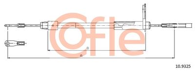 Cable Pull, parking brake COFLE 92.10.9325