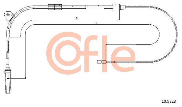COFLE 92.10.9328 Cable Pull, parking brake