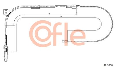 Cable Pull, parking brake COFLE 92.10.9330
