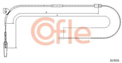 Cable Pull, parking brake COFLE 92.10.9331