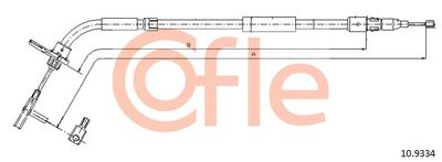 Cable Pull, parking brake COFLE 92.10.9334