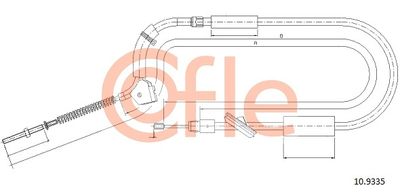 Cable Pull, parking brake COFLE 92.10.9335