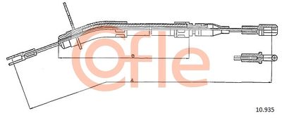 Cable Pull, parking brake COFLE 92.10.935