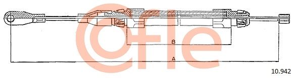 COFLE 92.10.942 Cable Pull, parking brake