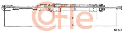 Cable Pull, parking brake COFLE 92.10.942