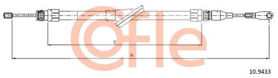 Cable Pull, parking brake COFLE 92.10.9433