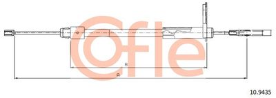 Cable Pull, parking brake COFLE 92.10.9435
