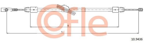 COFLE 92.10.9436 Cable Pull, parking brake