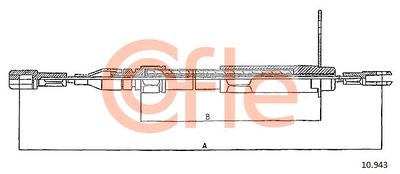 Cable Pull, parking brake COFLE 92.10.943
