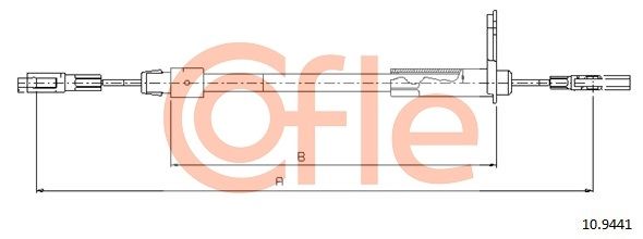 COFLE 92.10.9441 Cable Pull, parking brake