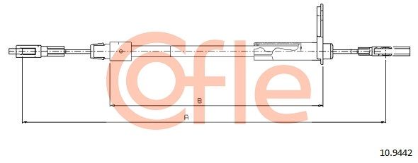 COFLE 92.10.9442 Cable Pull, parking brake