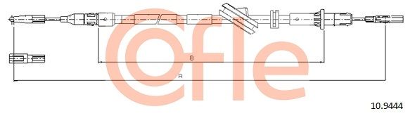 COFLE 92.10.9444 Cable Pull, parking brake